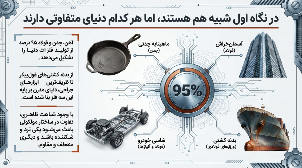 آشنایی با آهن، فولاد و چدن